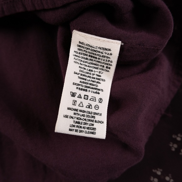 FREE PEOPLE  Patterned Dress, Eggplant Color Perfect Condition - Picture 8 of 10